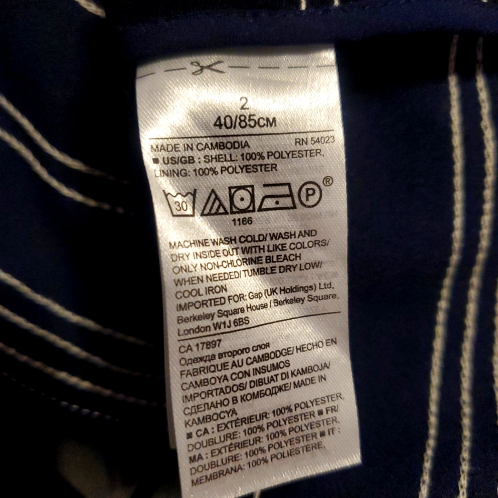 Banana Republic Navy Tiered Mini Skirt Size 2 - Picture 7 of 7
